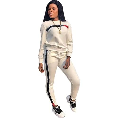 Women autumn style 2 piece set full sleeve top and long pants two piece set casual sports outfit DS040