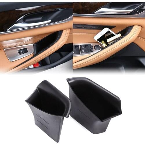 1 Pair Car Front Door Armrest Storage Box Holders For BMW 5 Series G30 530I 2018-2021 Replacement Stowing Tidying Storage Boxes