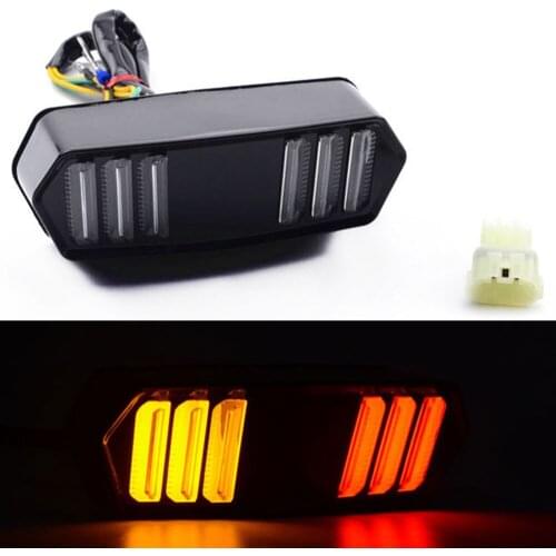 12V Motorcycle LED Rear Taillight Tail Brake Turn Signals Integrated Light Lamp for Honda