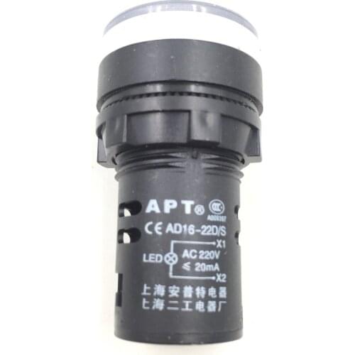 2 Pcs AC 220V Electrical Circuit White LED Indicator Pilot Light