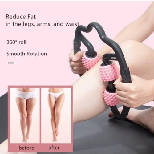 4-Point Fitness Ball Hand Arm and Leg Roller Massage Stick Pressure Trigger Point Massage Tool Deep Tissue Massager