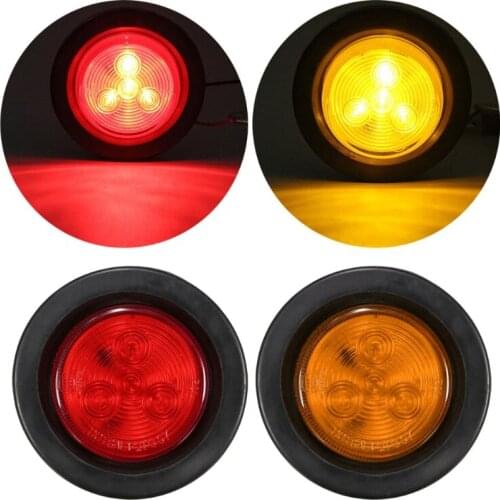 4LED Trailer Round Side Marker Indicators Light Signal Lamp Light R3MD
