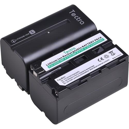 2pc 5200mAh NP-F770 NP-F750 NP F770 np f750 NPF770 F750 Battery For Sony NP F970 F960 F770 F550 F570