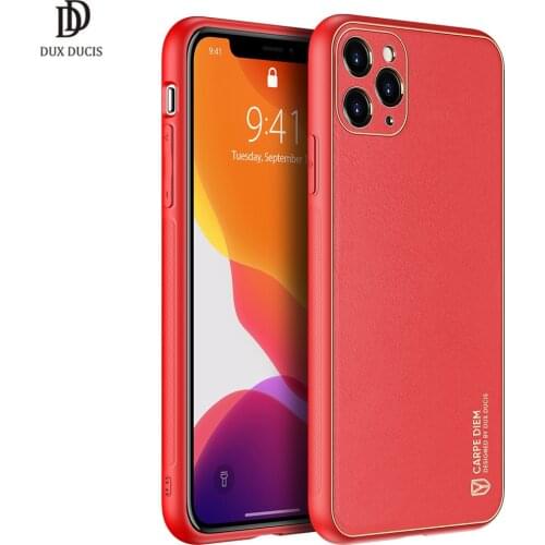 For iPhone 11Pro Max DUX DUCIS Yolo Series Luxury Back Case Protecting Case Support Wireless Charging Supper PU+PC+TPU