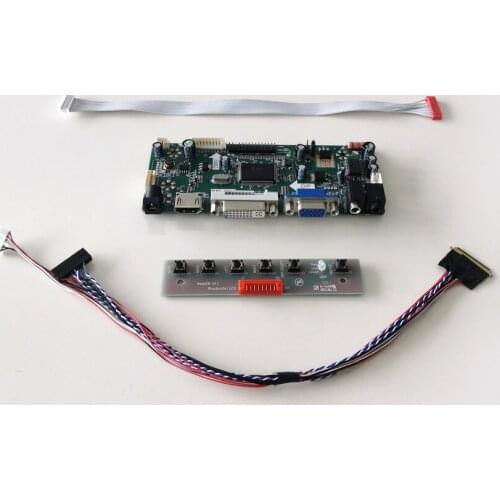 For LTN160AT06 series VGA+DVI LVDS 40-Pin 16" 1366*768 WLED laptops LCD screen M.NT68676 monitor controller card DIY kit