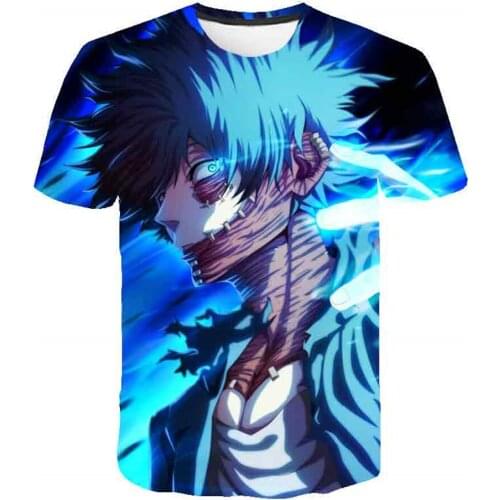 New Anime Hero Academia 3D Printed T Shirt Unisex Tees Short Sleeve Casual Fashion Harajuku Round-neck Comfortable Top Clothes