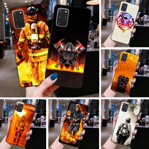 HUAGETOP Firefighter Heroes Fireman Luxury Unique Phone Cover for Samsung S20 plus Ultra S6 S7 edge S8 S9 plus S10 5G lite 2020