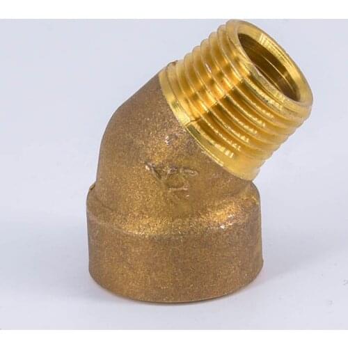 1/2" BSPP Female To Male Brass 45 Degree Elbow Pipe Fitting Coupler Connector Water Gas Oil
