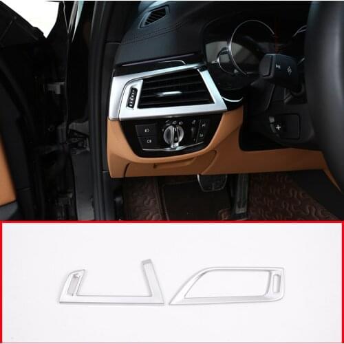 ABS Matte Chrome Side Air-Conditioning Vent Cover Trim For BMW New 5 Series G30 2017 2018 Car Accessories 2pcs