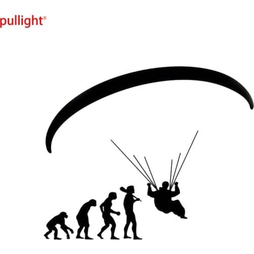Fashion Human Evolution Paragliding Car Stickers Cartoon Motorcycle Vinyl Decals
