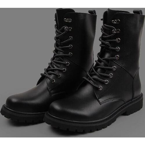 Mens Motorcycle Riding Hunting Casual Walking Shoes Designer Genuine Leather Men Military Boots big size 46