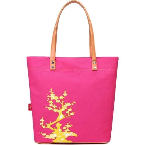 2021 New Printed Cotton Canvas Bag Ethnic Style Portable Large Capacity Tote Bag Fashionable Purses and Handbags Luxury Designer