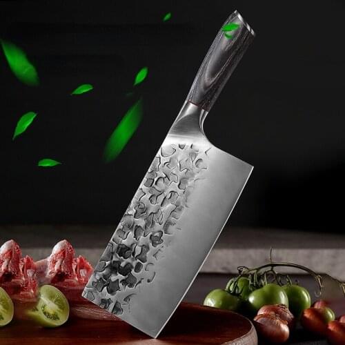 Slicing Cleaver 5Cr15 Super Sharp Blade Kitchen Chef Knives Chinese Forged Knife Multifunction Kitchen Chopping Knives