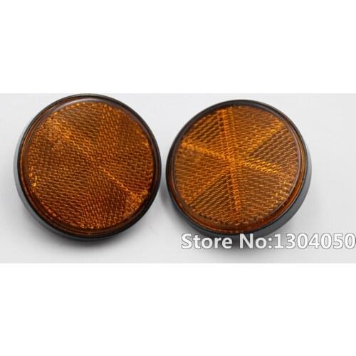 2pcs Orange Reflectors For Motorcycles ATV Bikes Gas Sciiters ,Super Pocket Bike Dirt Bikes