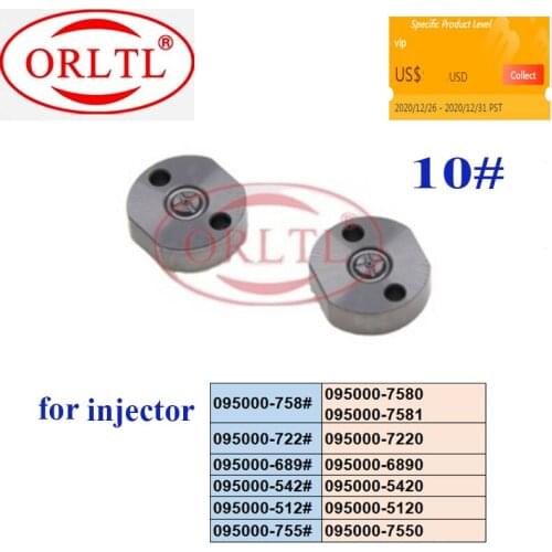 ORLTL Common Rail Injector Control Valve Orifice Plate 10# for 095000-6890 095000-5420 095000-5120 095000-7550 6890 5420 7550