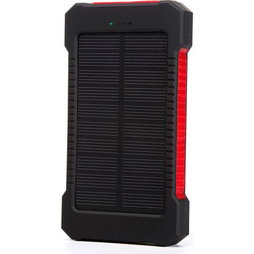 Portable Solar Power Bank 20000mah Waterproof External Battery Backup Powerbank 20000 mah Phone Battery Charger LED Pover Bank