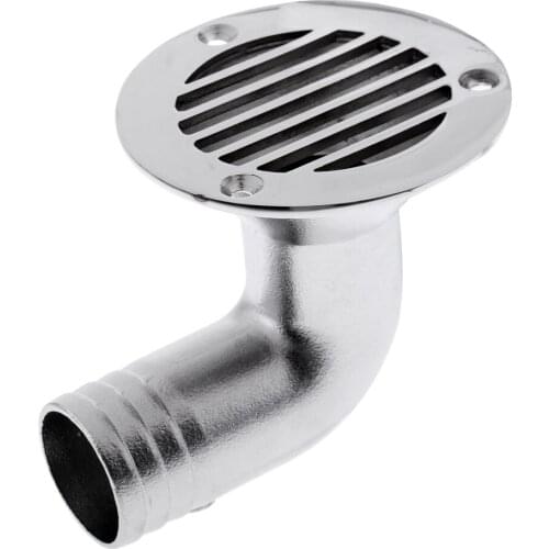Durable Marine 316 Stainless Steel Boat Deck Drain Scupper 90 Degree For Yacht Kayak Canoe Boat Dinghy Replacement Accessories