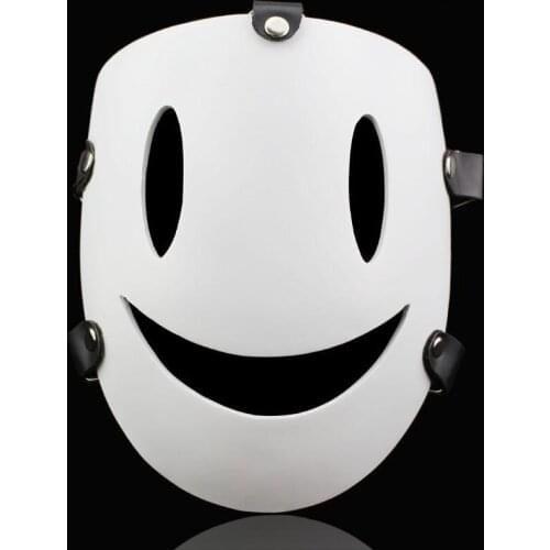 Resin White Mask High-Rise Invasion Cos Japanese Sniper Masked Man Halloween Cosplay Props Tenkuu Shinpan Half Face Headgear