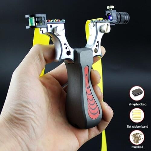 Cobra Slingshot Precision Flat Leather Fiber Fast Press Battle Level Lamp Sight Slingshot Outdoor Athletic Slingshot Catapult