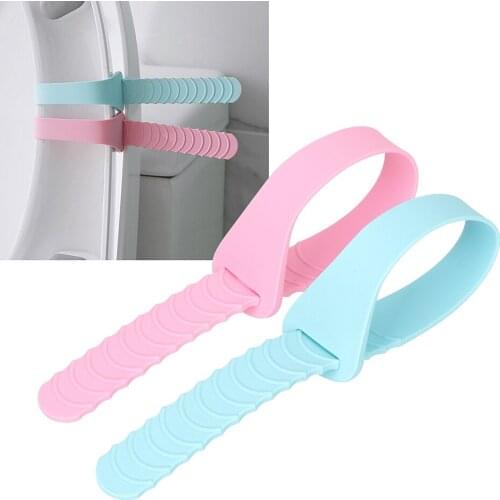 Toilet Closestool Seat Handle Foldable 1pc Sanitary Seat Cover Lifting Device Portable Silicone Toilet Seat Cover Lifter