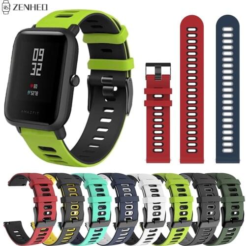 20mm Silicone Watchband For Xiaomi Huami Amazfit Bip BIT Lite Youth Smart Watch Band Strap for Huami Amazfit GTS/GTR 42mm