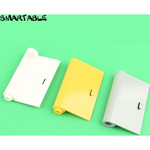 Smartable Door 1x3x4 Left with Solid Hinge Building Block MOC Train Part Toy For Kids Compatible City 3193 /58381 10pcs/lot