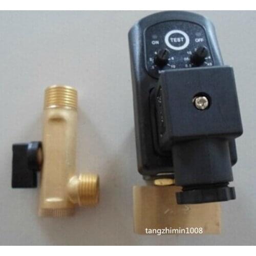 NEW 220V 1/2" Automatic timed Compressor Condensate Drain Timer Solenoid Valve
