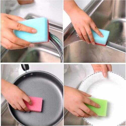 Dishwashing Sponge Kitchen Nano Emery Magic Clean Pot Stains Accessories Rust Sponge Kit Cleaning Removing Brush Focal Kitc T6Q6