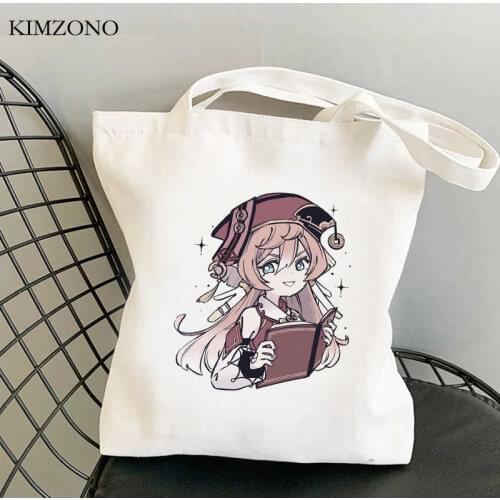 Genshin Impact Keqing shopping bag bolsas de tela bolso shopper shopper eco bag tote reusable shoping boodschappentas sac tissu