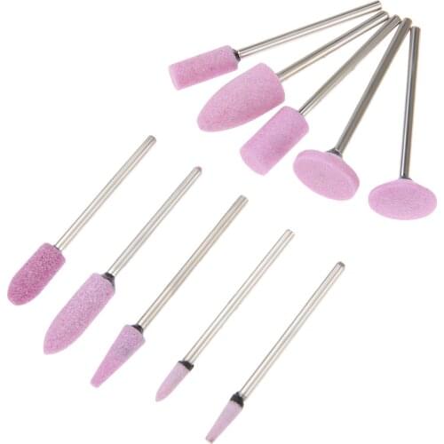 10Pcs Dremel Accessories 2.35mm Shank Red Buffing Polishing Grinding Head Wheel for Mould Finish Polish Grinder Rotary Tool