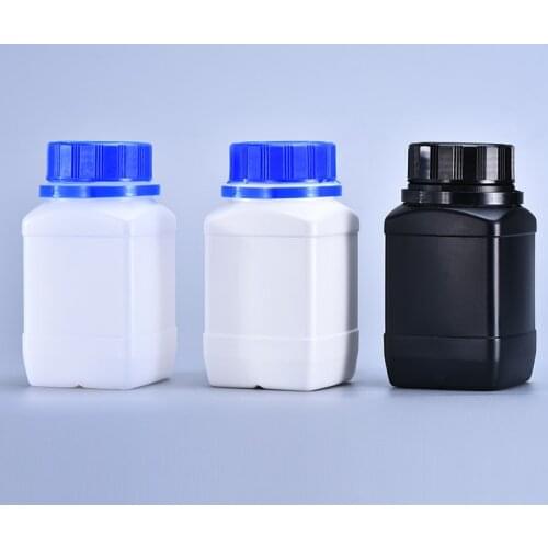 4PCS of 250ML Square Bottle Empty HDPE Material Refillable Packing Container for Powder Glue Coating