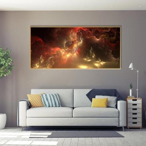 Red Colorful Clouds Abstract Posters Oil Painting Prints Canvas Painting Modern Art Wall Pictures For Living Room Home Decor