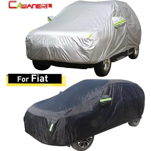 Cawanerl For Fiat 500 Linea Bravo Ottimo Multipla Albea Punto Viaggio Doblo Waterproof Car Cover Sun Snow Rain Protector Cover