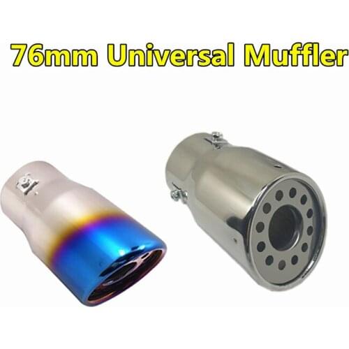 Car-styling Universal 76mm Stainless Steel Muffler Car Exhaust System Pipe Modified For RAV 2009 2010 Prado Highlander Pajero