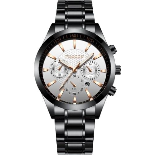 Minimalist Men watch Fashion Ultra Thin Stainless Steel watch three eye wrist watch Belt Quartz Watch Relogio Masculino