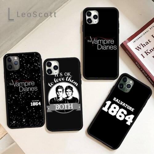 Vampire Diaries Stefan Damon Phone Case for iPhone 11 12 mini pro XS MAX 8 7 6 6S Plus X 5S SE 2020 XR