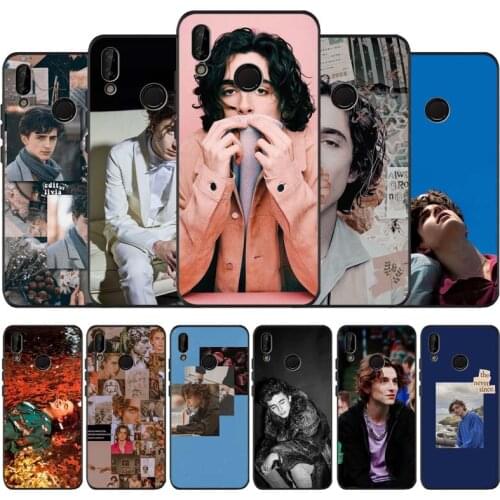 Timothee chalamet black soft Phone Case for huawei P40 P30 P20 P10 Pro lite P9 Lite nova 4E 6SE Psmart 2019 Y6 9 Prime