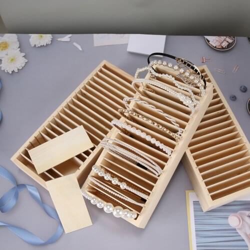 Wooden Headband Holder Hair Accessory Chains Storage Display Organizer for Teen Girl Women Gifts