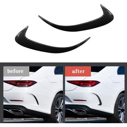 Carbon Rear Bumper Lip Spoilers Canards Stickers Air Knife Trim for Benz CLS CLS350 CLS400 CLS300 CLS53 AMG 2018-2020