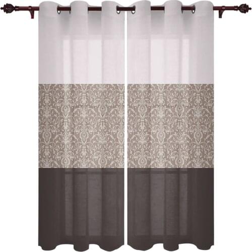 Classical Baroque Pattern Stripes Modern Luxury High End Curtains Bedroom Living Room Balcony Window Curtains Villa Decoration