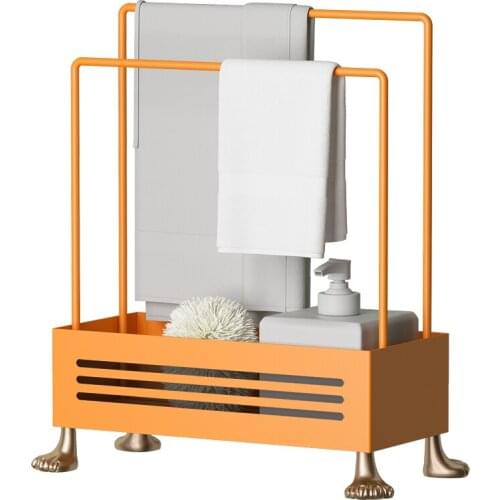 Kitchen rag rack, countertop towel rack, sink rack, sponge drain rack, stainless steel