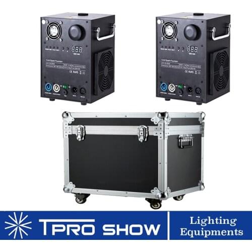 650W Spark Firework Machine Cold Flame Fountain Remote Control DMX Sparklers With Ti Powder For Indoor Outdoor Weddings Flycase