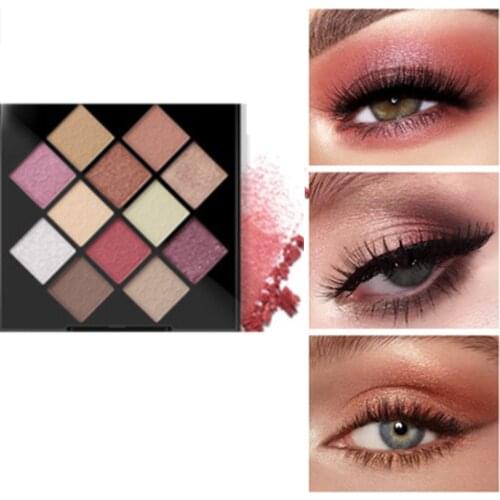 12 Color EVA Eyeshadow Matte Shimmer Eyeshadow Waterproof Palette Cosmetic Makeup Eyeshadow Women Beauty Eyes