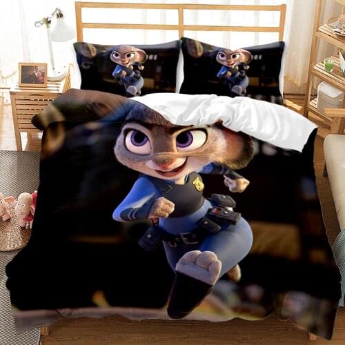 Cartoon Map Customizable Three-piece 3D Printing Two-piece Bedding Duvet Cover Suitable For Boys And Girls