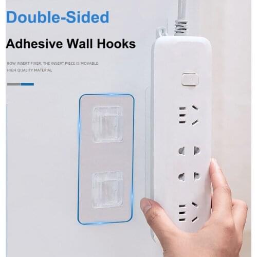 Wall Hooks Adhesive Hanger Double-Sided Wall Storage Holder Transparent Hooks Cup Sucker 5/10 Set For Kitchen Suction Strong