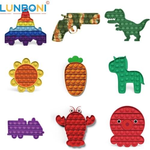 New Design Gun Model Push Pop Bubble Fidget Sensory Toy For Adult Kids Gift Decompress Antistress Sensory Toy AYM