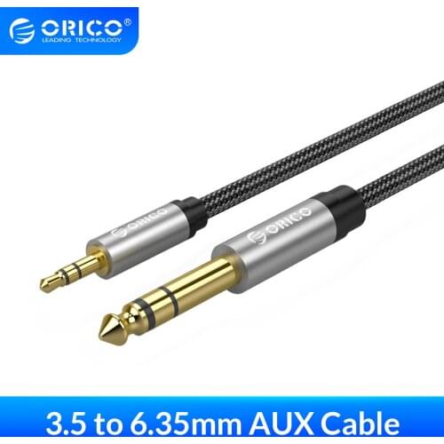 ORICO Audio Extension Cable 3.5mm to 6.35mm Jack Stereo HIFI Splitter Audio Cable For Car Laotop Amplifier Guitar DVD phone