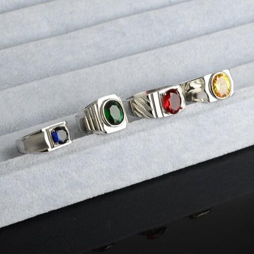 Oval Zircon Stone Men Ring Vintage Europe Superscript Titanium Steel Rings Punk Hiphop Male Finger Jewelry Wholesale Anel