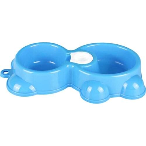 Dual Port Dog Utensils Bowl Cat Drinking Fountain Pet Food Dish Automatic Water Dispenser Feeder H99F