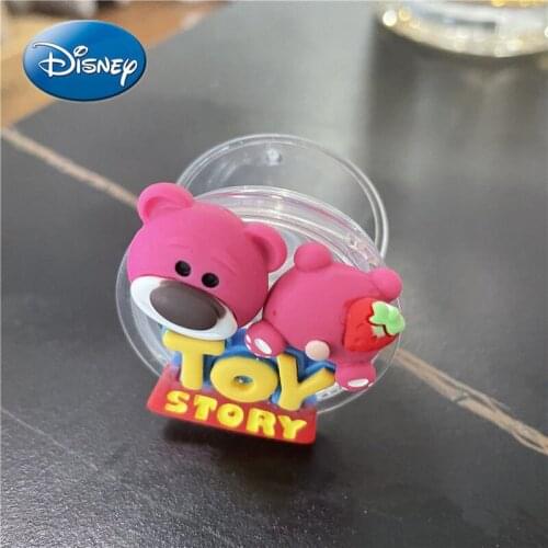 Disney Lotso transparent mobile phone airbag bracket paste air cushion support frame desktop ring buckle cartoon cute girl